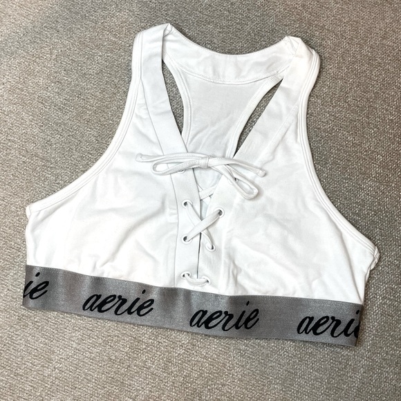 aerie Other - Aerie Lace Up Racerback Bralette
